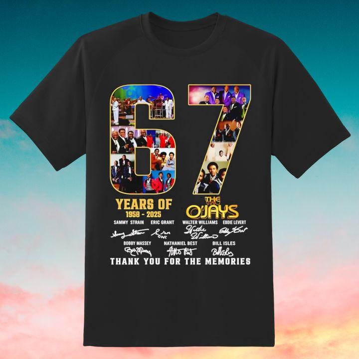 The O'Jays 67 Year Of 1958-2025 Signatures Thank You For The Memories T-Shirt