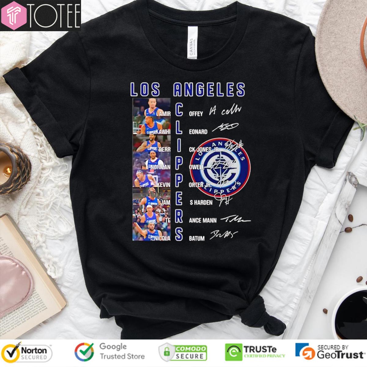 Los Angeles Clippers Basketball Team Players Signatures T-Shirt