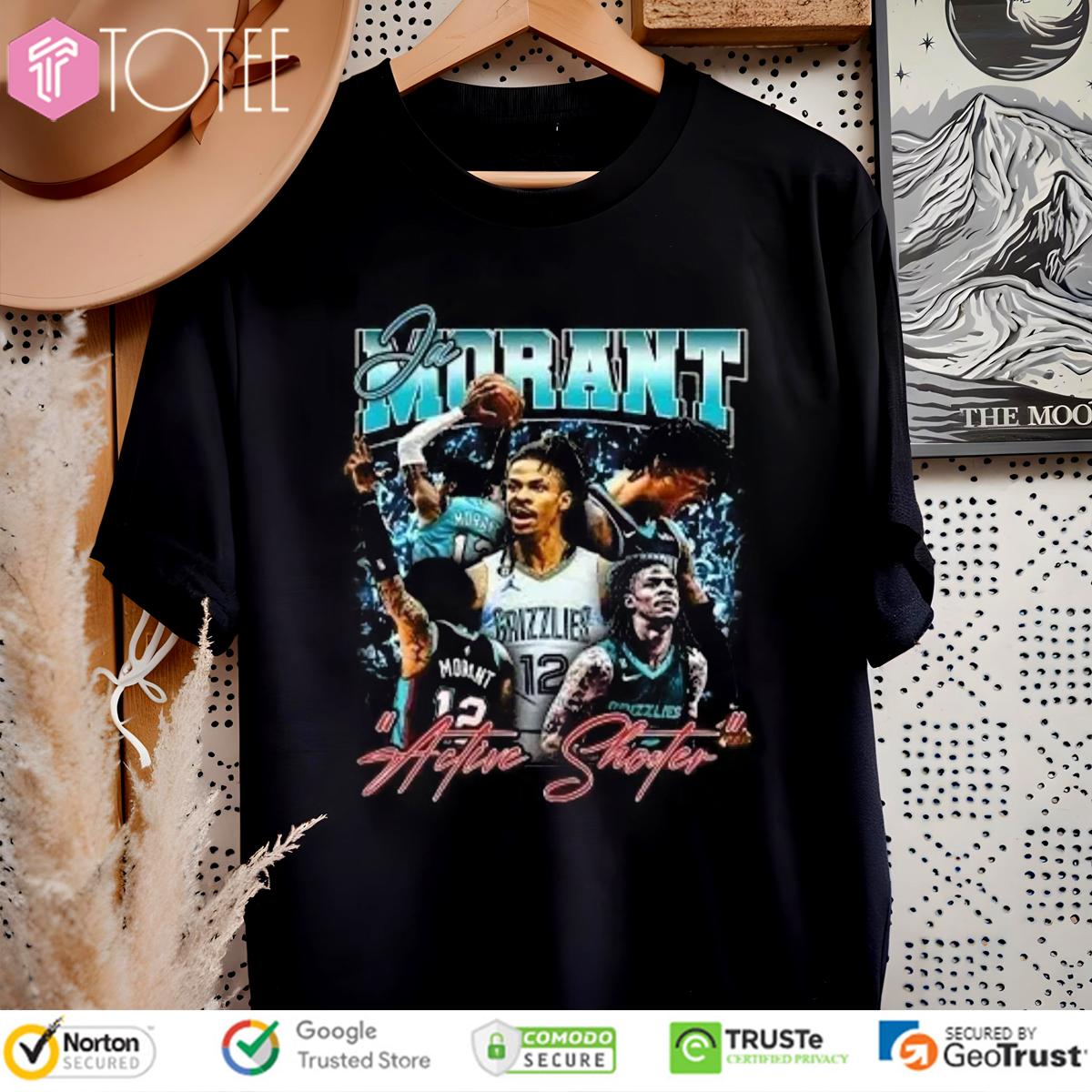 Memphis Grizzlies Ja Morant Active Shooter Vintage Style T-Shirt
