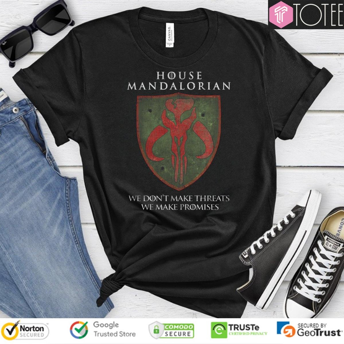 House Mandalorian Star Wars Game Of Thrones House Stark T-shirt