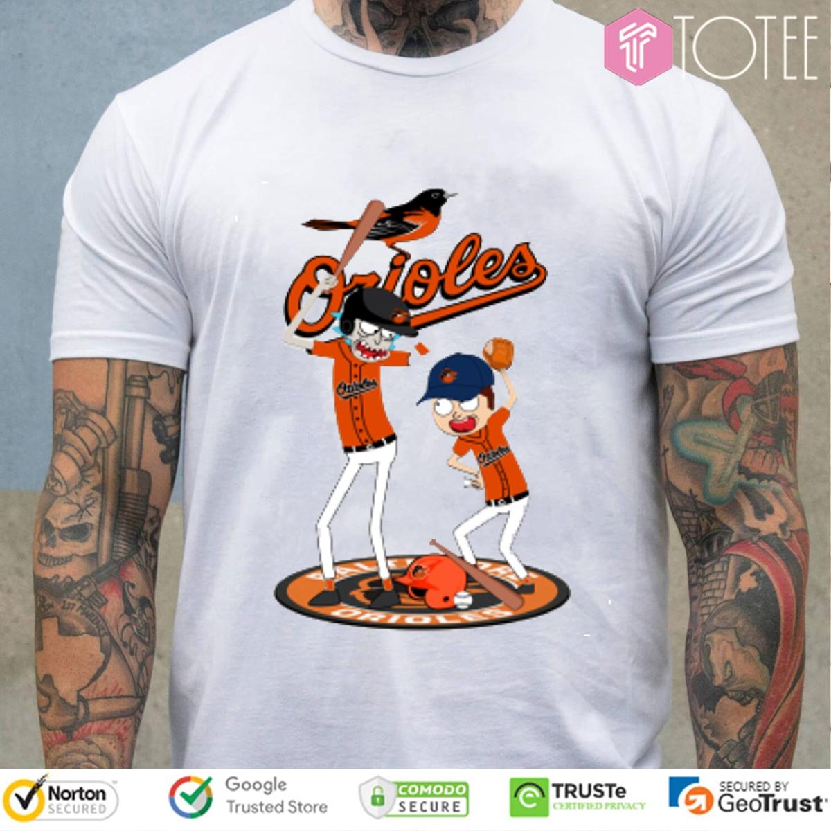 Rick And Morty Baltimore Orioles Baseball T-shirt