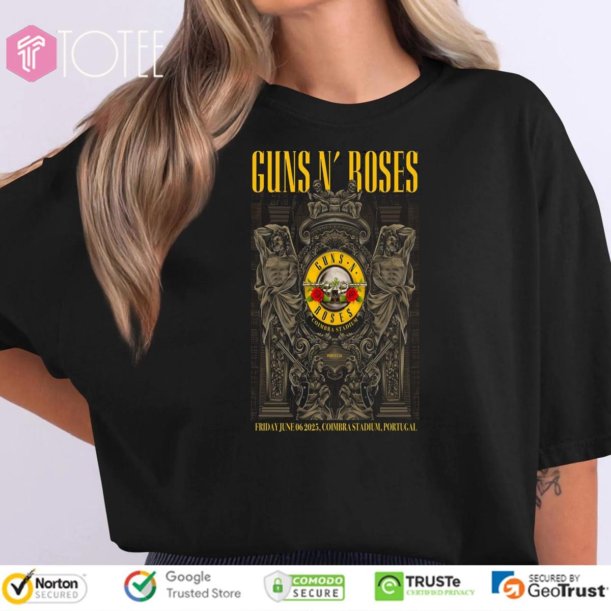 Guns N Roses Friday June 06 2025 Coimbra Stadium Portugal T-shirt