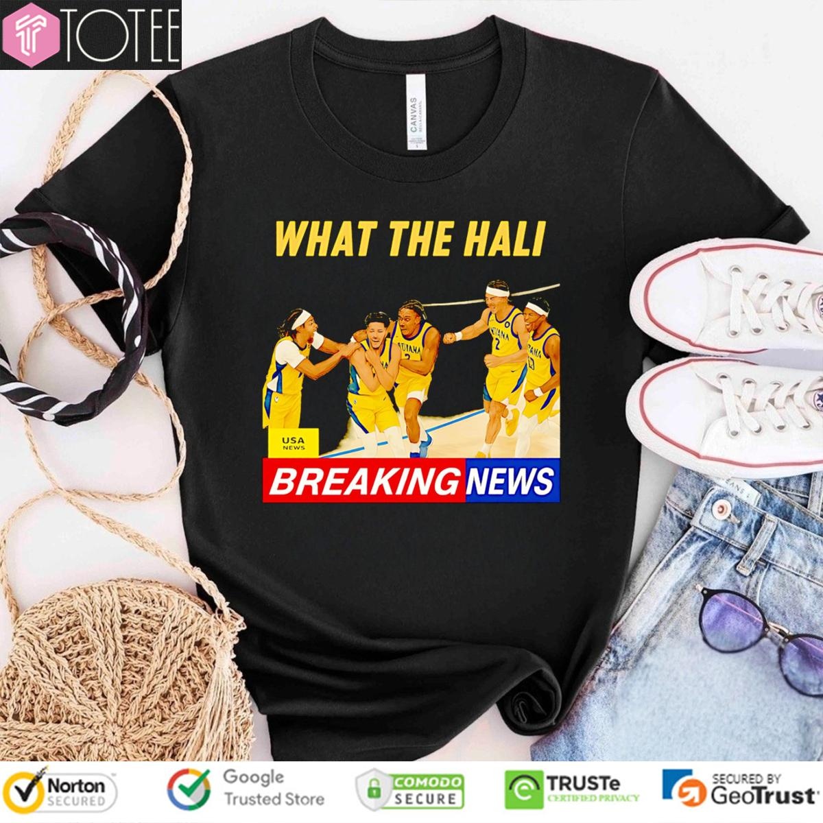 Tyrese Haliburton What The Hali Breaking News Indiana Pacers T-shirt