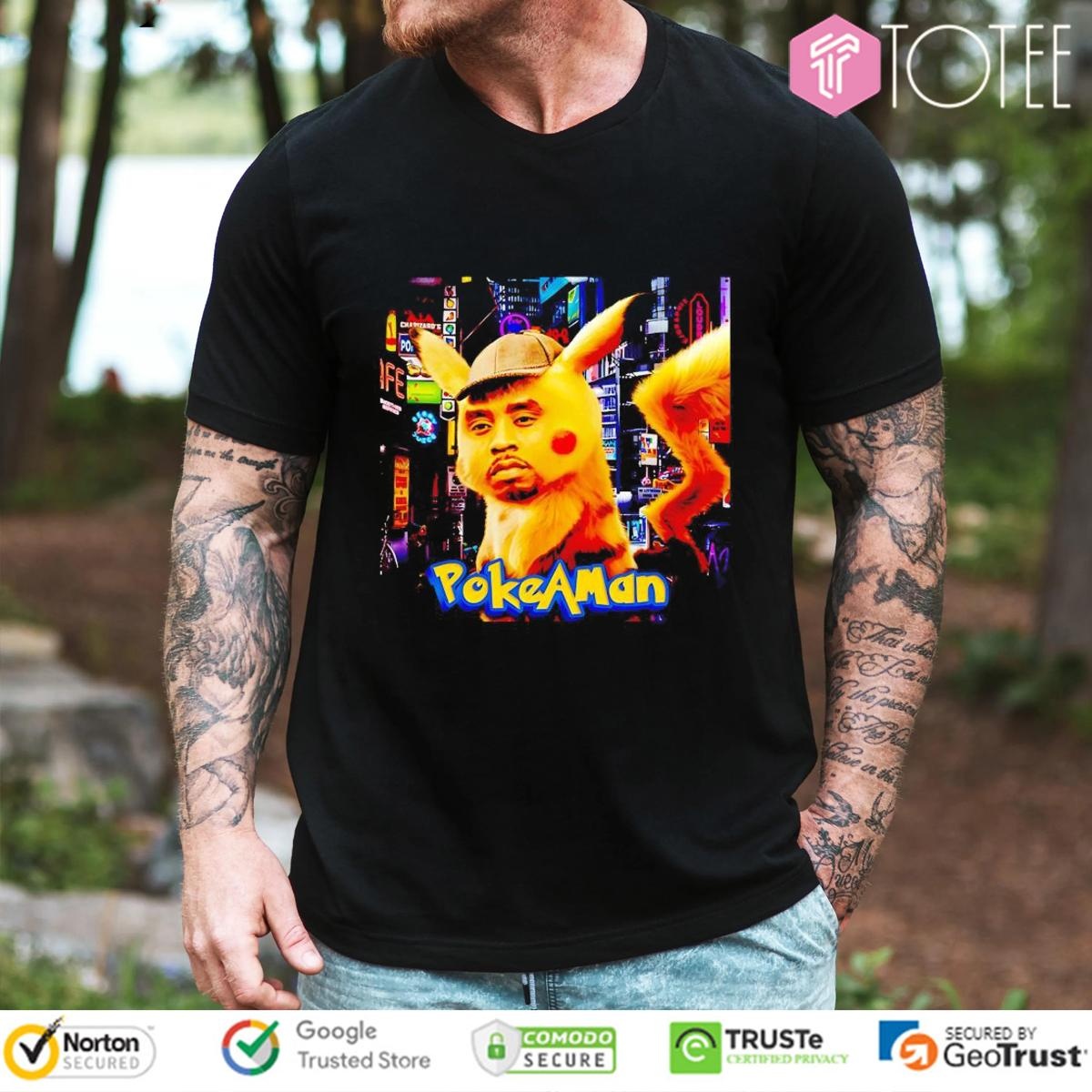 Pokeaman Parody Sean Combs Pikachu Pokemon T-shirt