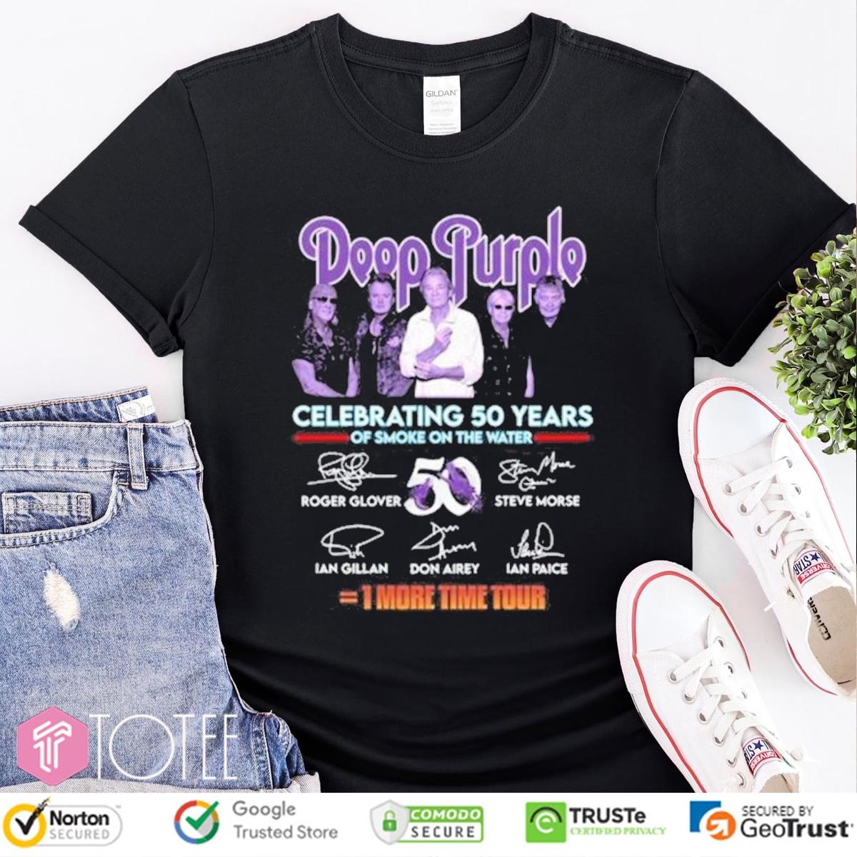 Deep Purple 1 More Time Tour Celebrating 50 Years Of Smoke On The Water T-shirt
