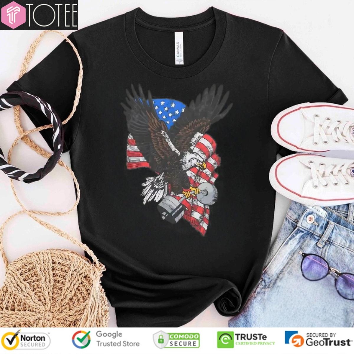Eagle Weightlifting Freedom Patriotic Pride 4Th Of July T-shirt