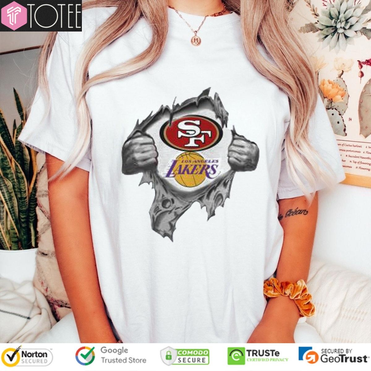Inside Me San Francisco 49Ers Los Angeles Lakers T-shirt