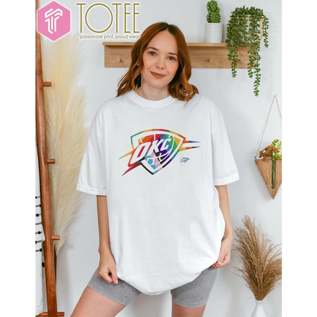 Lgbt Pride Oklahoma City Thunder Logo T-shirt