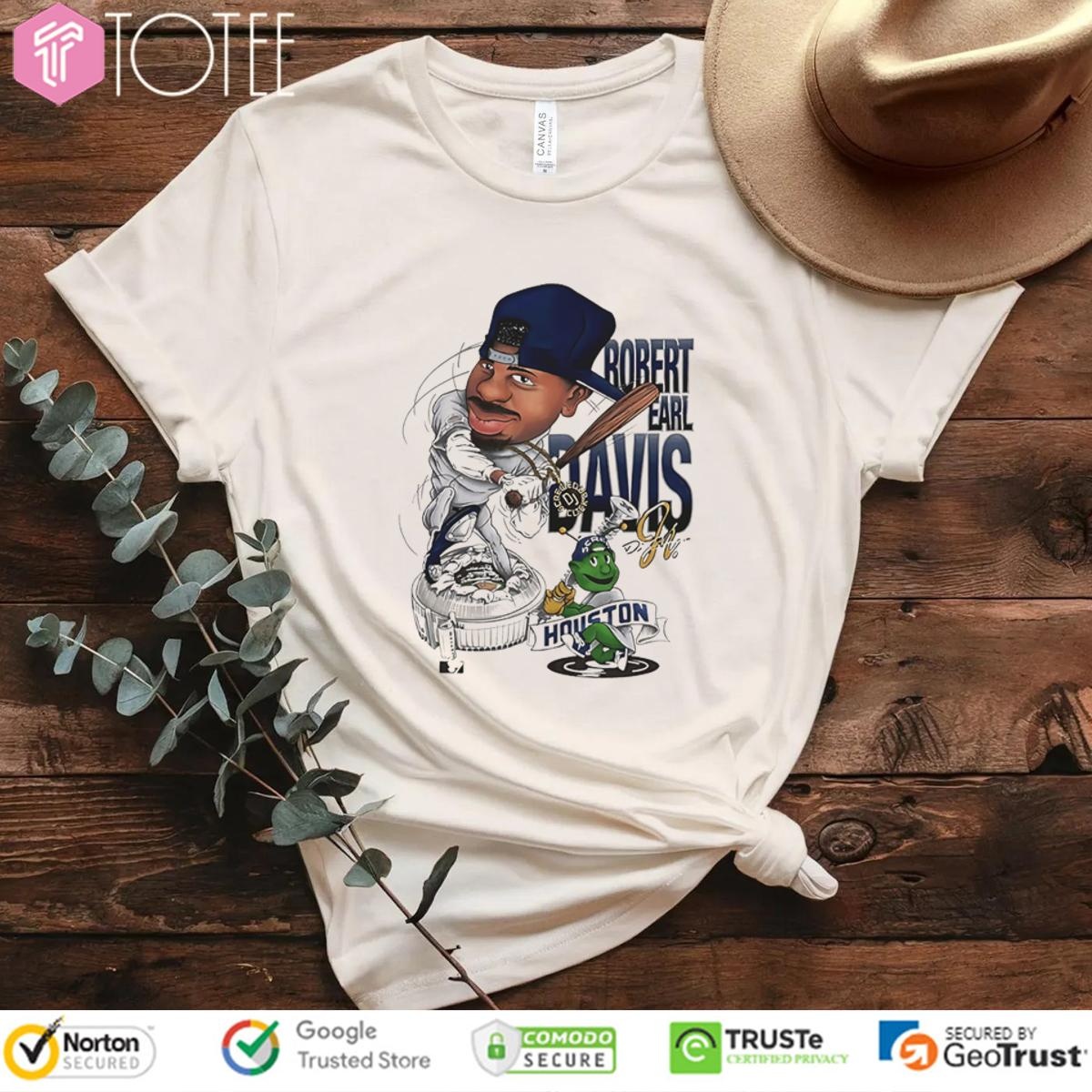 Robert Earl Davis Jr. Dj Screw Houston Baseball Ver Cartoon T-shirt