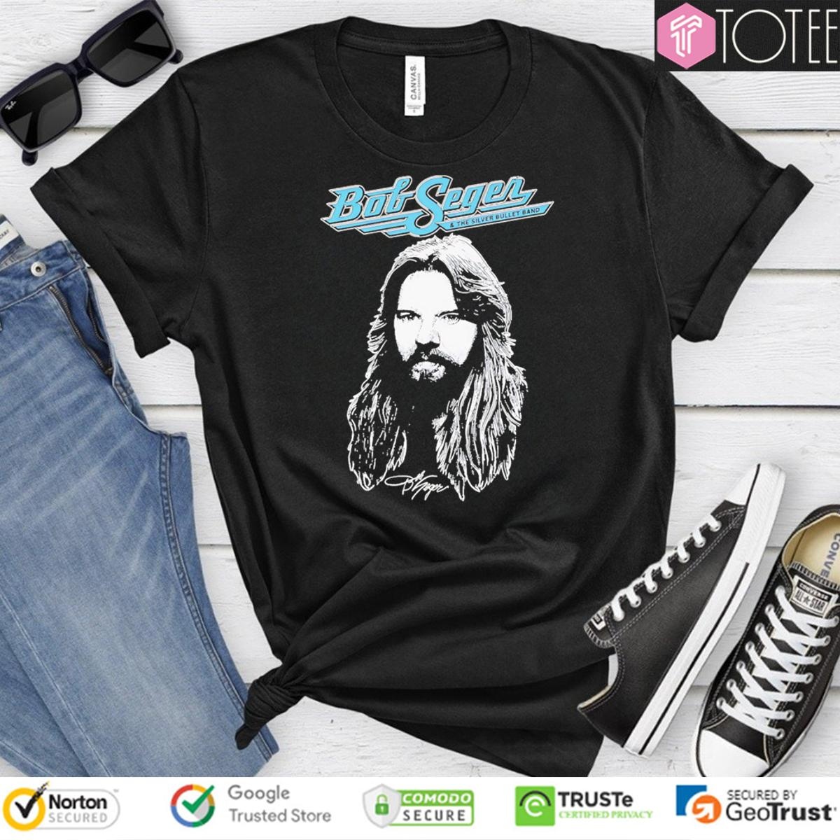 Big Head Bob Seger And The Silver Bullet Band Signature T-shirt