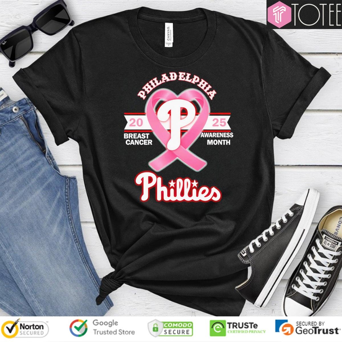 2025 Breast Cancer Awareness Month Philadelphia Phillies Baseball T-shirt