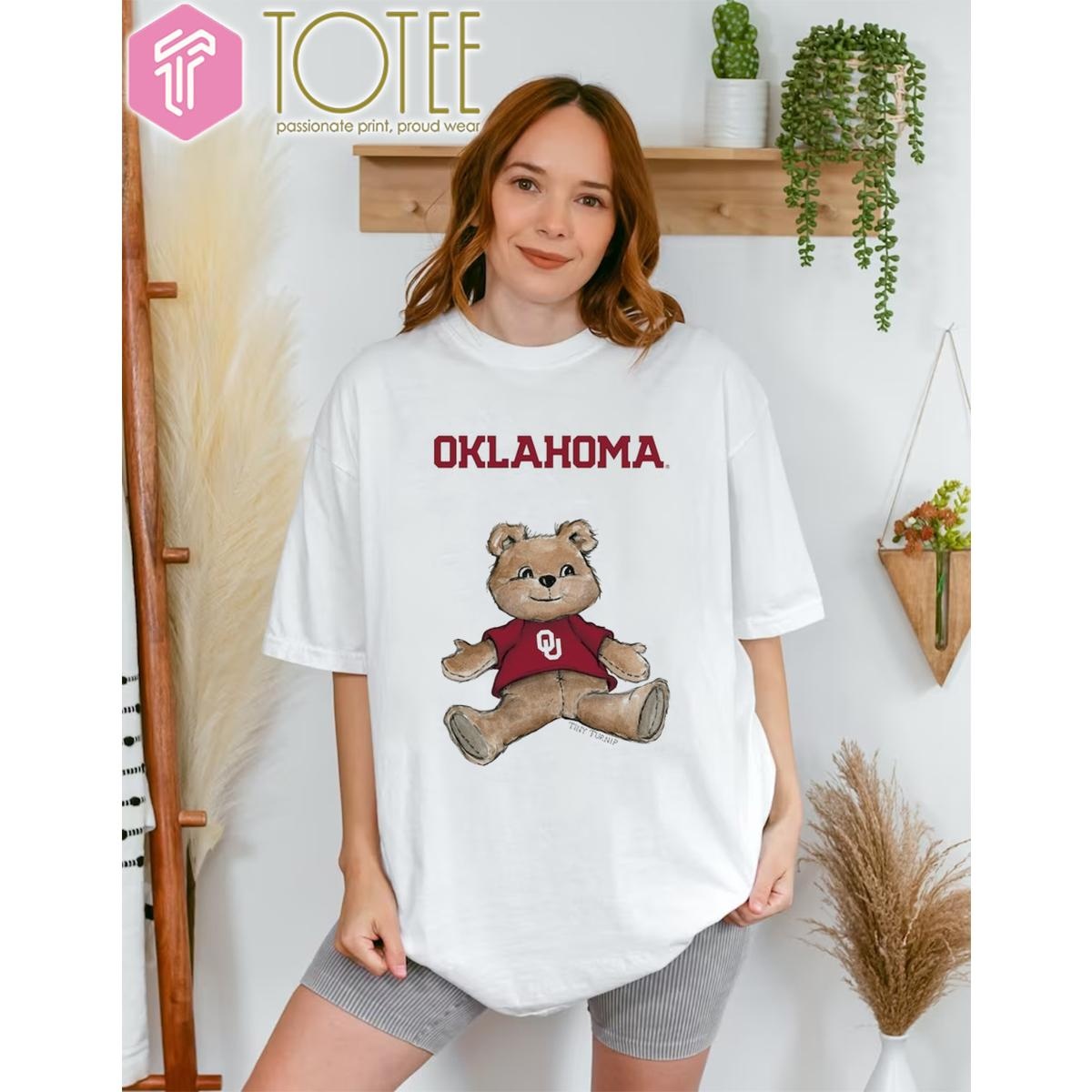 Tiny Turnip Teddy Bear X Oklahoma Sooners T-shirt