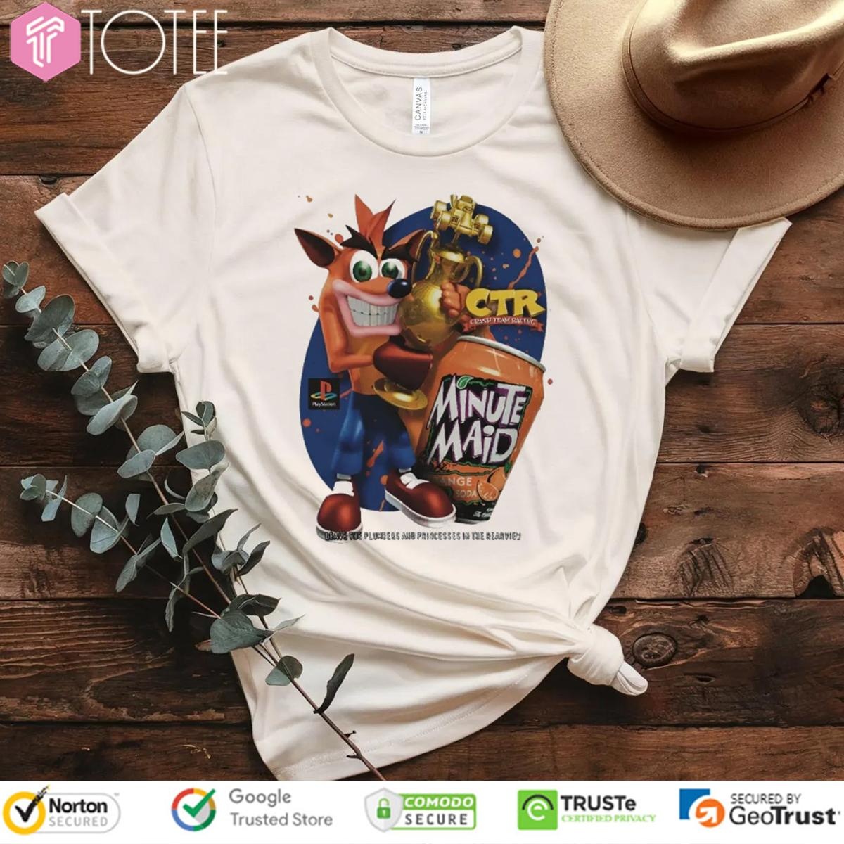 Ctr Crash Team Racing X Minute Maid Orange Soda T-shirt